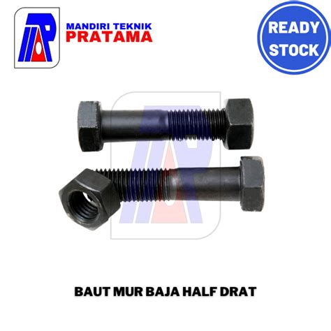 Baut Mur Baja 8 8 M8 X 100 High Tensile Bolt Isi 10 Pcs Lazada Indonesia