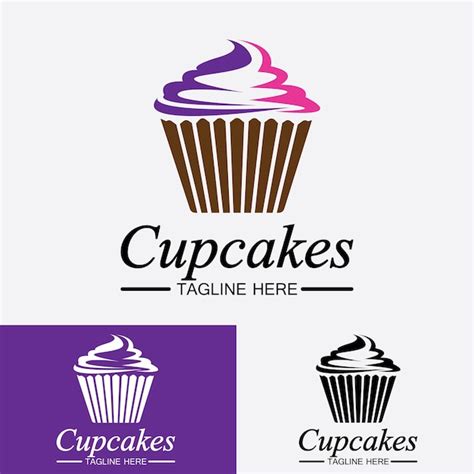 Premium Vector Cupcake Logo Design Vector Template Cupcakes Bakery Icon