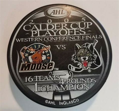 MANITOBA MOOSE Vs CHICAGO WOLVES Puck 2005 Conference Finals Playoffs