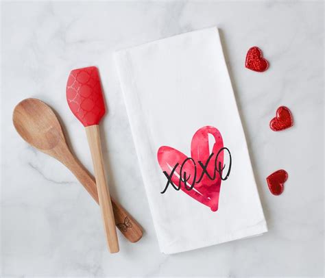 Valentine S Day Tea Towel Valentine Decor Flour Sack Etsy In 2021