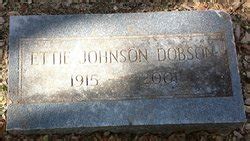 Ettie Johnson Dobson Find A Grave Memorial