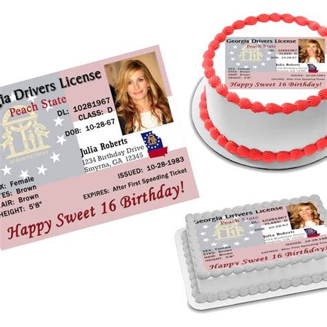 Drivers License Cake Etsy