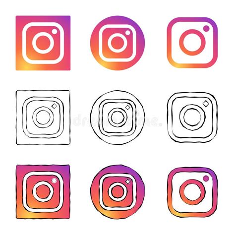 Instagram Vector Social Media Set Icon Instagram Logo Illustration