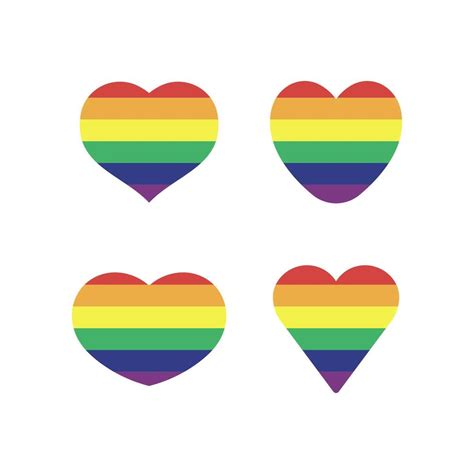Lgbt Arco Iris Bandeira Dentro Cora Es Forma Gay L Sbica Bissexual