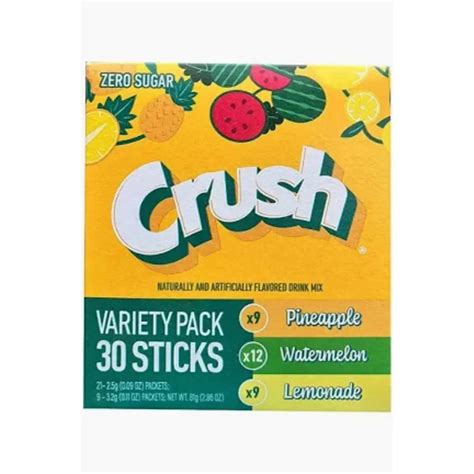 Crush On The Go Sugar Free Drink Mix Packets Yeg Exotic Yeg Exotic