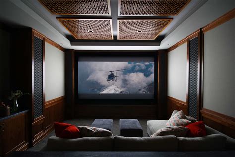 Cozy Contemporary Home Theater Paradise Theater Private Cinema Portfolio