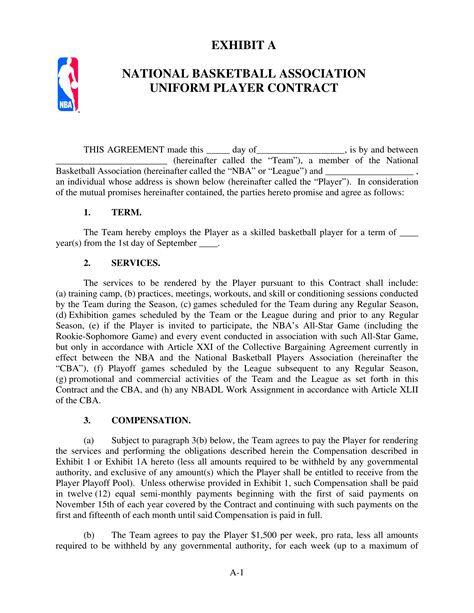 Printable Football Player Contract Template Printable Templa