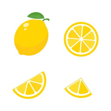 Premium Vector Sour Yellow Lemons High Vitamin C Lemons Are Cut Into