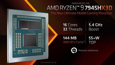 AMD Launches 16C 32T Ryzen 9 7945HX3D APU A Ryzen 9 7950HX3D For