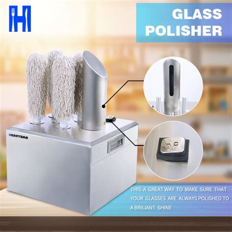 Heavybao Stainless Steel Electric Commercial Glassware Dryer Polishing Washer Wiping Machine