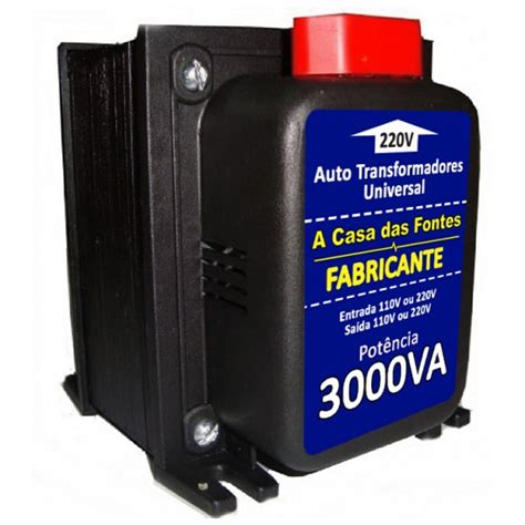 Auto Transformador 3 000 VA 110 Para 220 E Ou 220 Para 110 FABRICANTE