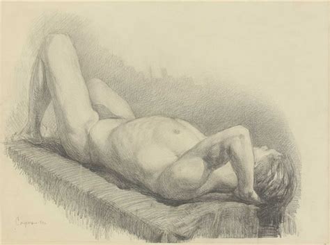Reclining Male Nude By Boris Tikhonovich Sporykhin On Artnet