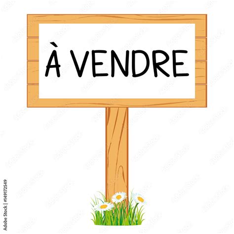 Vecteur Stock Panneau D Affichage En Bois Vendre Agence Immobili Re