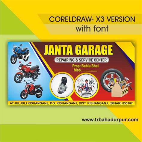 Latest Bike Repairing Banner Flex Cdr File