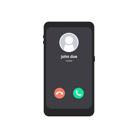 Premium Vector Phone Call Screen Interface Vector On White Background