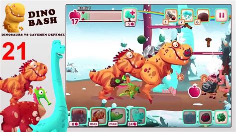 Dino Bash Dinosaurs Vs Cavemen Defense EP 21 Levels 67 68 69 Get New