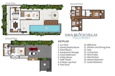 Floorplan Villa Roxo 4 Bedroom Beach House Rental Natai Beach Near