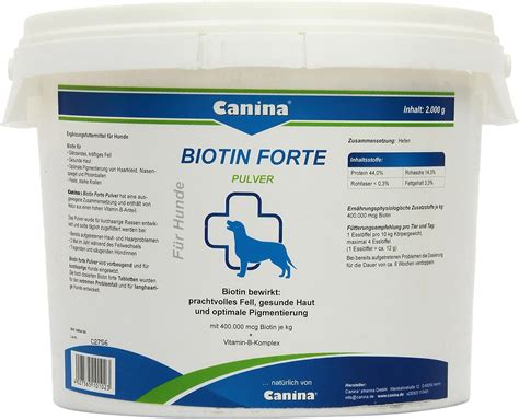 Canina Biotin Forte Pulver, 1er Pack (1 x 2 kg) : Amazon.de: Haustier