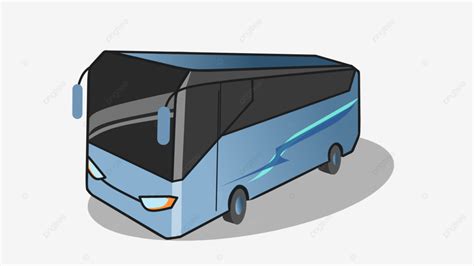 Gambar Bis Biru Mobil Bis Kartun Png Dan Vektor Dengan Background