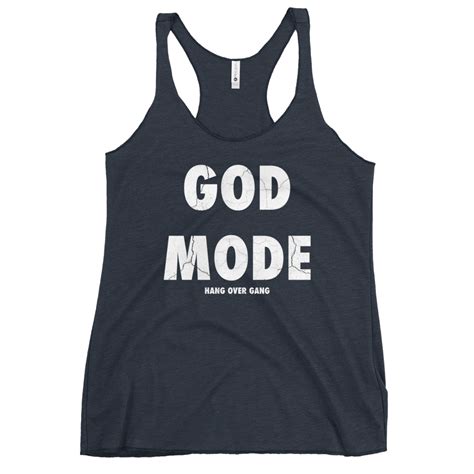 Womens God Mode Tank Top Hang Over Gang