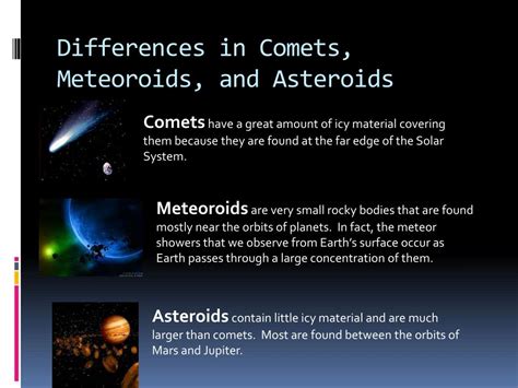 Ppt Asteroids Meteorites And Comets Powerpoint Presentation Free Download Id3060234