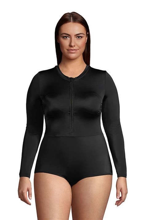 Plus Size Long Sleeve Swimsuit Hello Taee