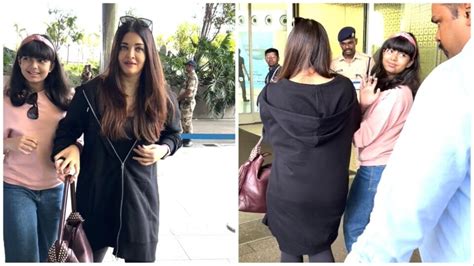 Aaradhya Bachchan Clings To Mum Aishwarya Rai S Arm Says Whats Up To