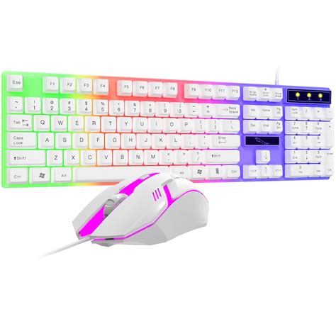 Walmart Wired Rgb Gaming Keyboard And Mouse Combo Mechanical Feel