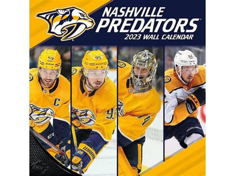 Kalendář Nashville Predators 2023 Wall Calendar Fanda Nhl Cz