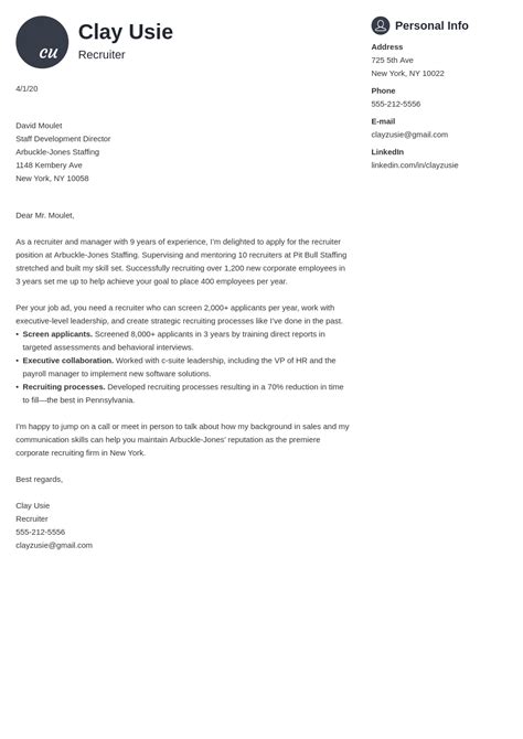 Sample Recruitment Letter