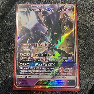 Pokemon Necrozma Gx Burning Shadows Ebay