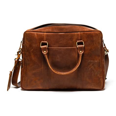 Slim Leather Briefcase 15 Distressed Brown Leather Briefcase