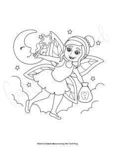 Tooth Fairy In The Sky Coloring Page Cassie Smallwood