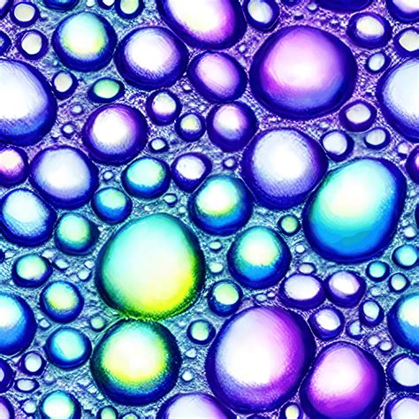 Oil Drop Iridescent Bubbles Crystal Pastel Rainbow D Photograph Hyper