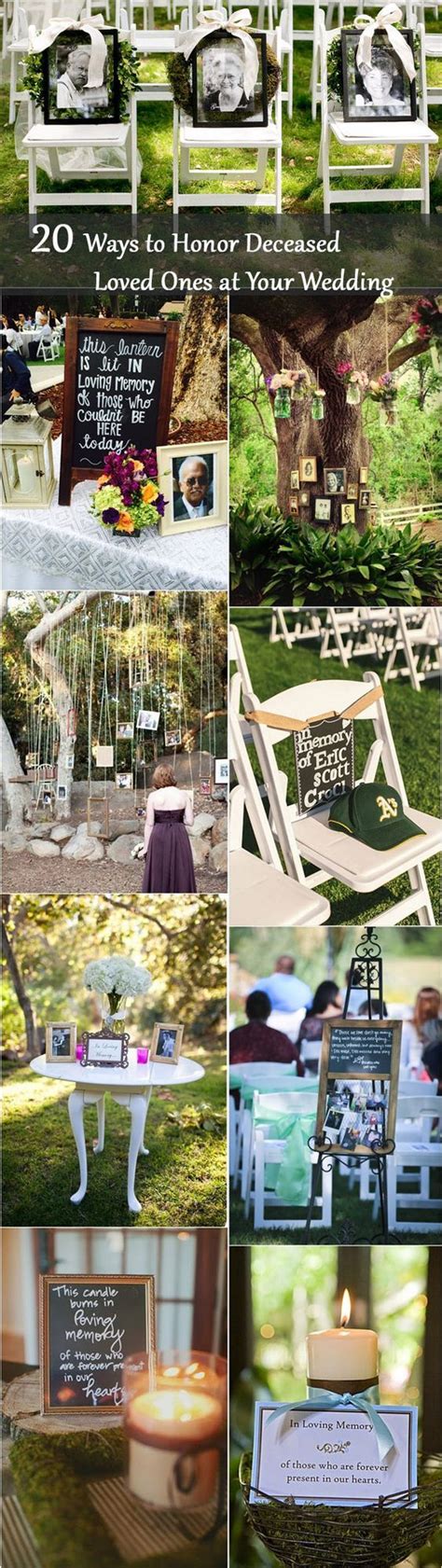 20 Unique Ways To Honor Deceased Loved Ones At Your Wedding Wedding Decorations Wedding