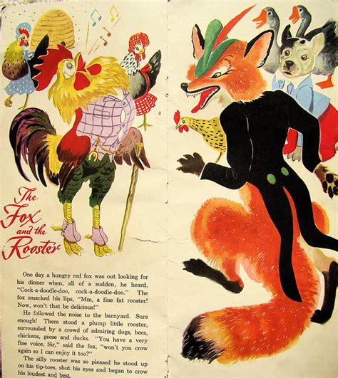 The Fox And The Rooster Animals In Story Picture And Rhym Flickr