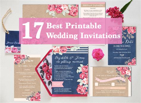 Paper & Party Supplies Template Print Your Own Wedding Invitation ...