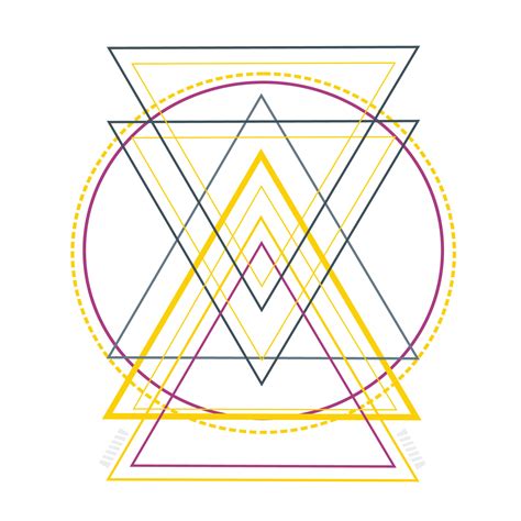 Triangle Circle Symbol Line Art Vector Design 5198324 Vector Art At
