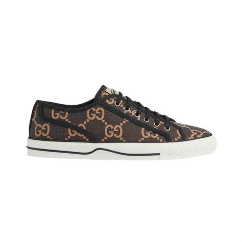 Jual Gucci Gucci Gg Tennis Sneakers Ebony Beige Man Original