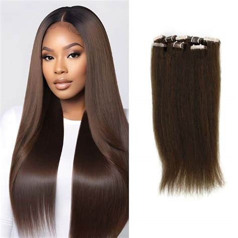 Kinky Straight Dark Brown Normal Tape Macsara Hair 1 Vietnam Hair