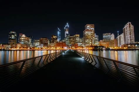 Free Images : water, horizon, architecture, bridge, skyline, night, city, skyscraper, cityscape ...