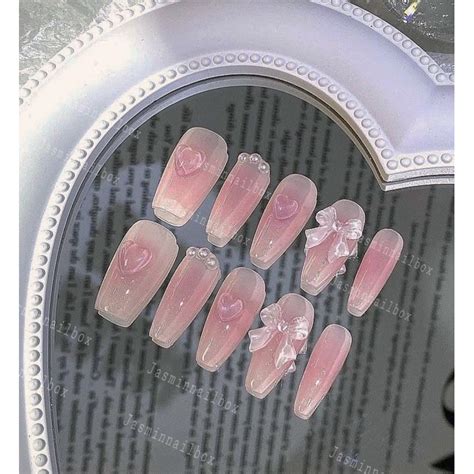 Mã NHUQAD giảm 10 đơn 100k NAIL BOX Nailbox móng úp thiết kế sẵn mẫu thạch nude đính charm
