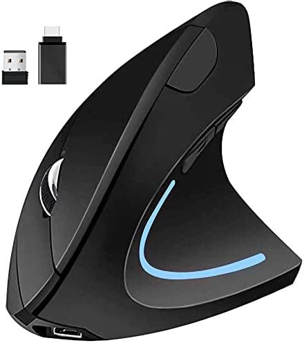 Qyfp Souris Ergonomique Sans Fil Bluetooth Rechargeable Verticale Sans