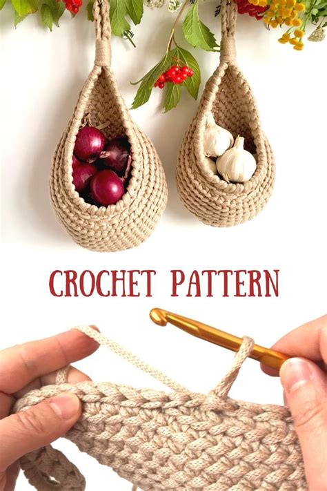 Pattern Pdf Crochet Pattern Crochet Teardrop Basket Diy E Inspire