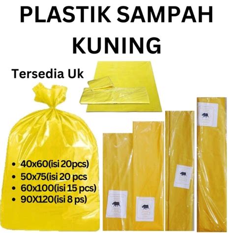 Jual Kantong Plastik Sampah Kuning Uk X Plastik Sampah Medis