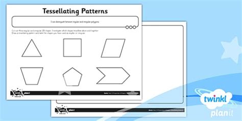 Planit Maths Y Properties Of Shapes Tessellation Patterns Home Learning