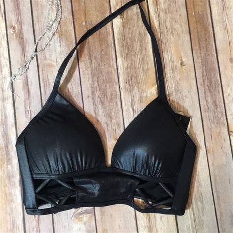 Kenneth Cole Swim Nwt Kenneth Cole Womens Metallic Bikini Top