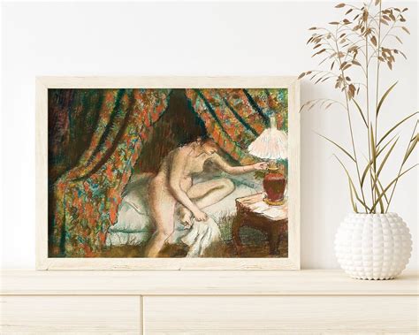 Naked Woman In Bed Retiring By Edgar Degas Poster Beige Famous