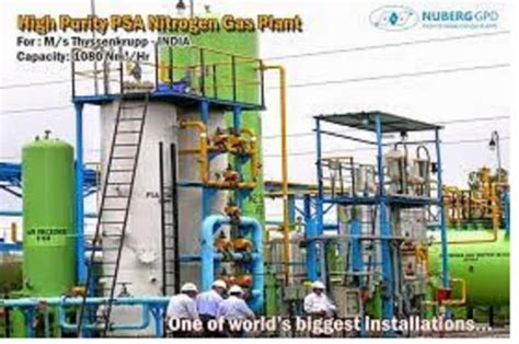 Nitrogen Gas Plants Generators Psa Technology 125 Lpm 75 Nm3hr