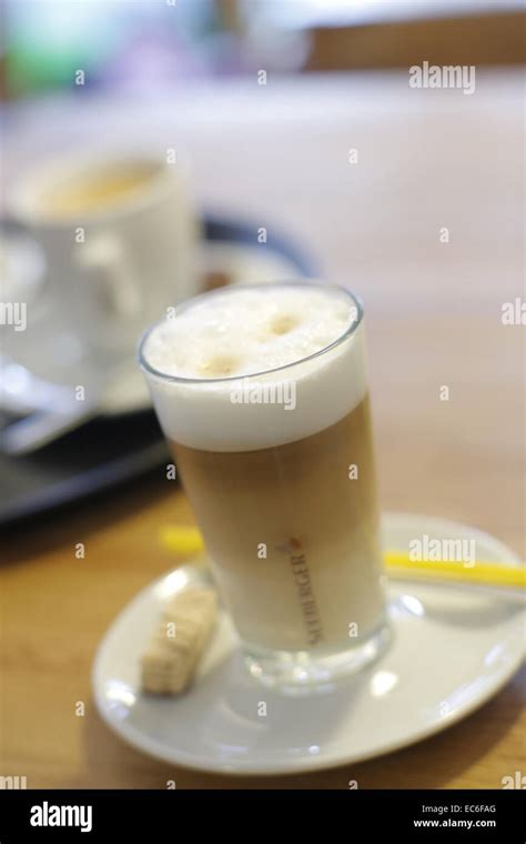 glass of latte macchiato Stock Photo - Alamy